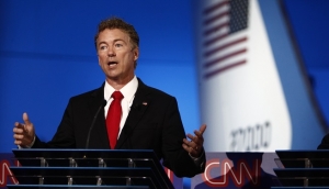 Rand Paul speaks during the CNN Republican Presidential Debate at the Ronald Reagan Presidential Library in Simi Valley, California on Sept. 16, 2015.