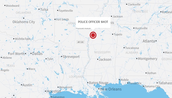 2 arrested after masked men shoot police officer in Mississippi