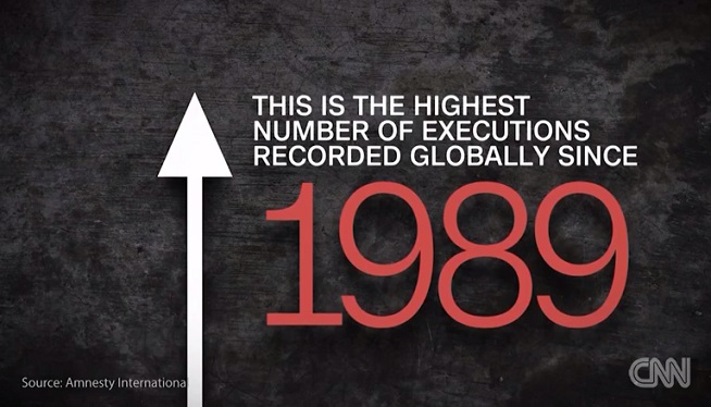 Amnesty report: Executions at their highest level in 25 years