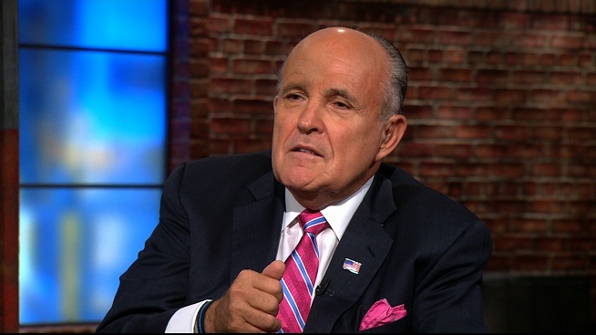 Former Mayor Rudy Giuliani defends Trump during an interview on CNN's "New Day"