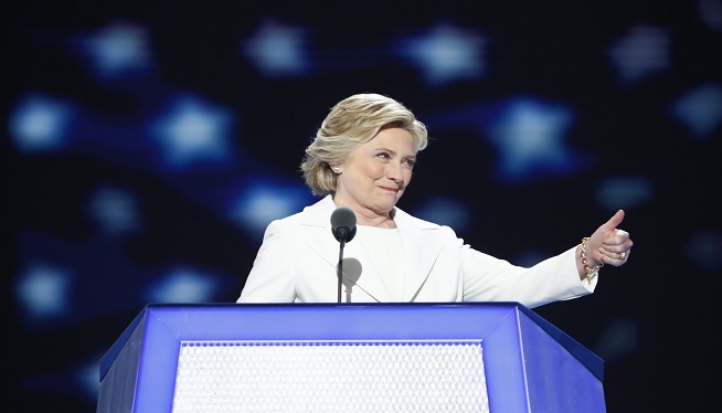 Hillary Clinton speaks at the 2016 Democratic National Convention.