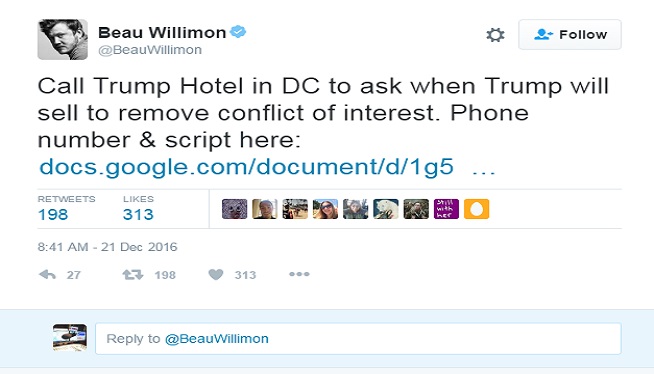 ‘House of Cards’ Creator Asks People to Bombard Trump Hotel with Phone Calls