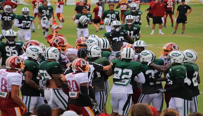 Fights Erupt At Redskins Training Camp With New York Jets