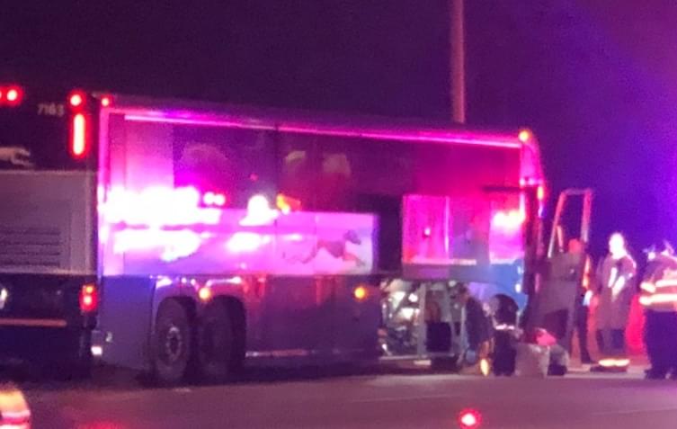 Multiple Injuries Involving a Greyhound Bus Crash on I-30 in East Fort Worth