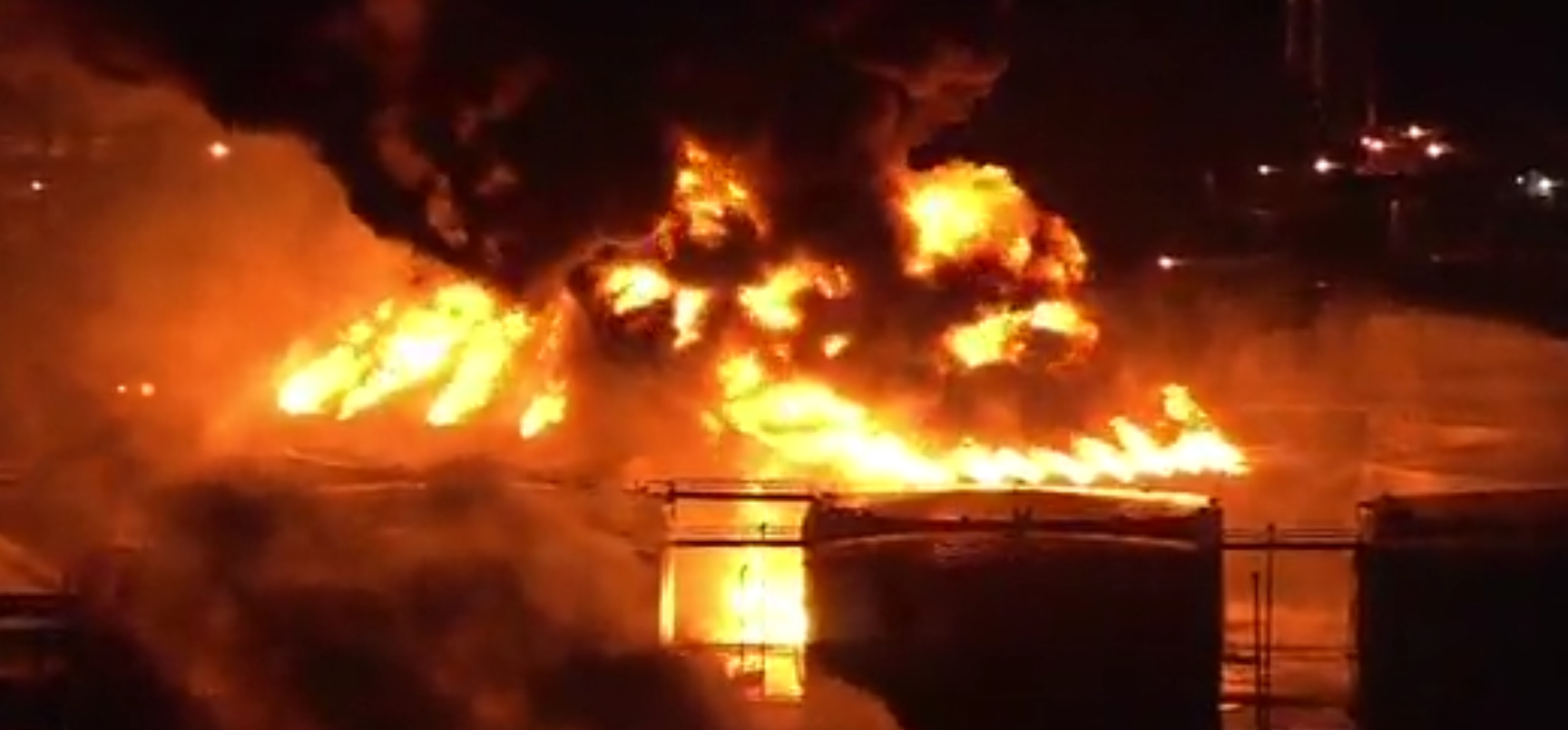 Crews Still Battling Massive Fire at Houston-Area Petrochemical Plant