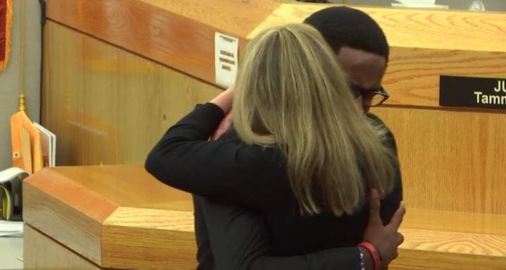 Botham Jeans Brother Embraces Amber Guyger After Sentencing