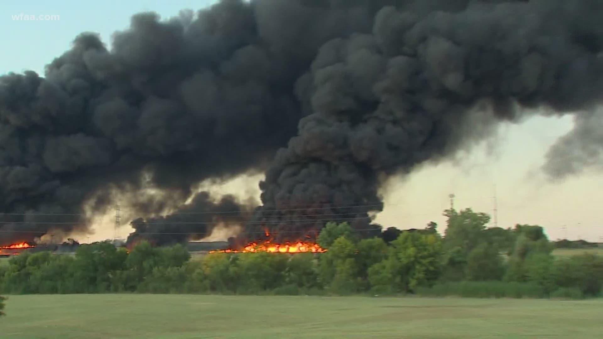 Grand Prairie Firefighters Douse Massive Blaze at a Plastics Plant Ahead of Schedule