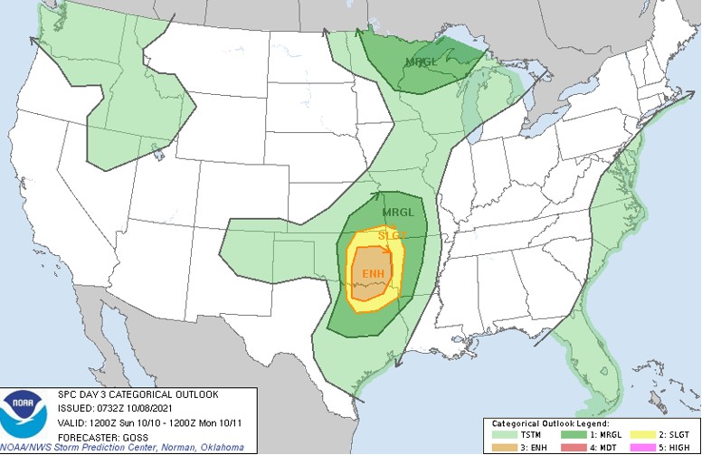 Enhanced Severe Weather Risk Sunday Night