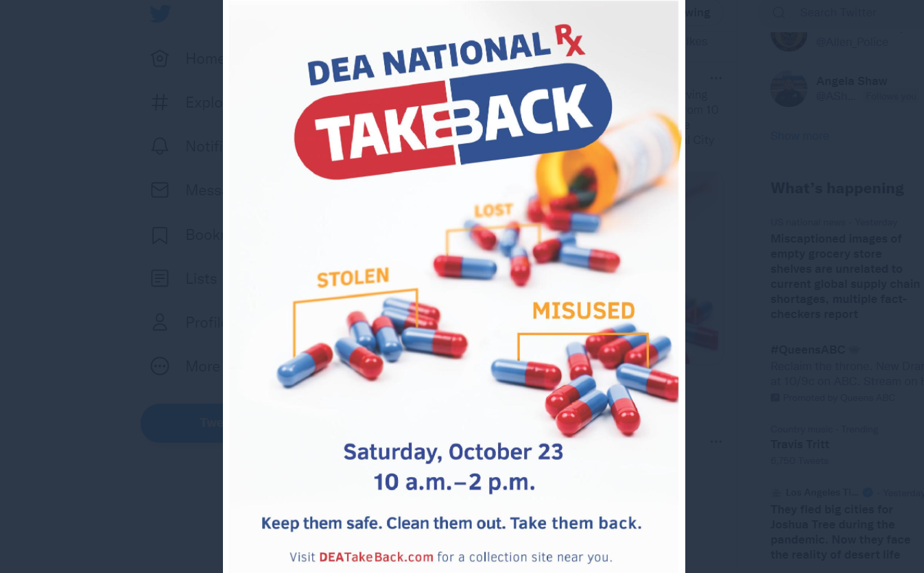 North Texas First Responders Preparing for National Drug Take Back Day