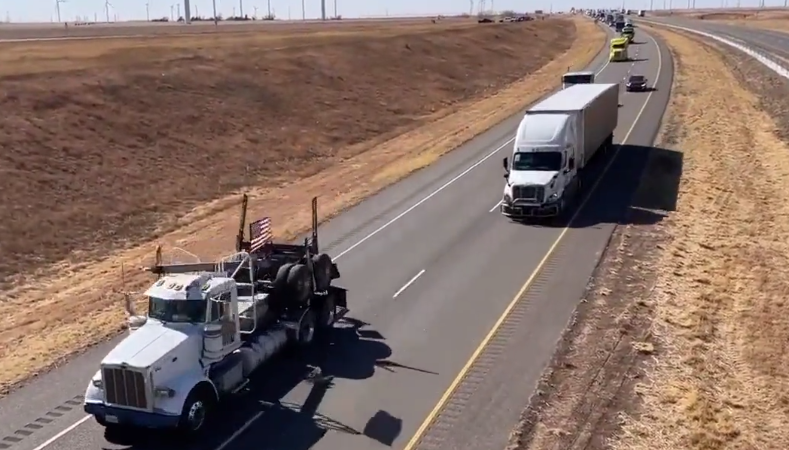 Freedom Trucker Convoy Rolls Through Texas