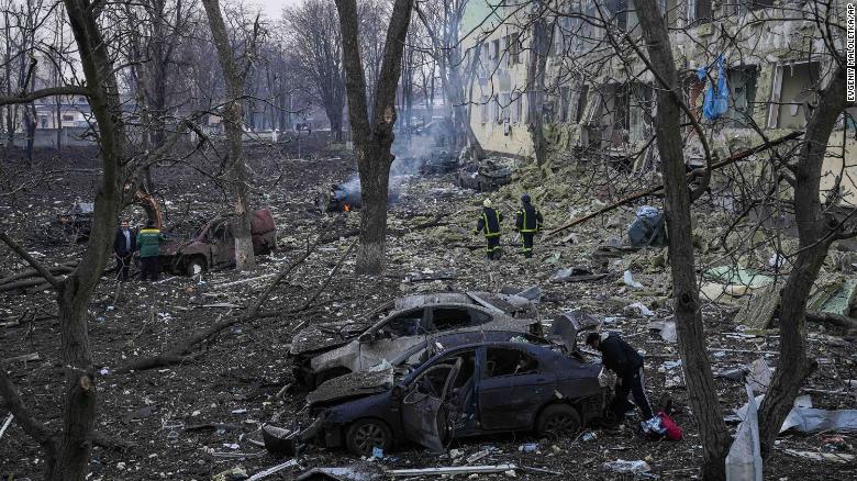 Some Survivors Emerge From Ukraine Theater Hit by Strike