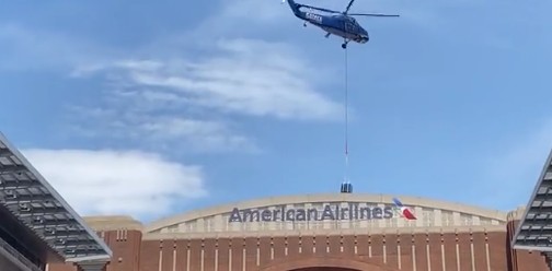 Helicopter gets Assist as AAC Repairs Roof