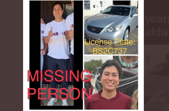 Police Asking Public to Help Find Missing Texas A & M Student From Flower Mound