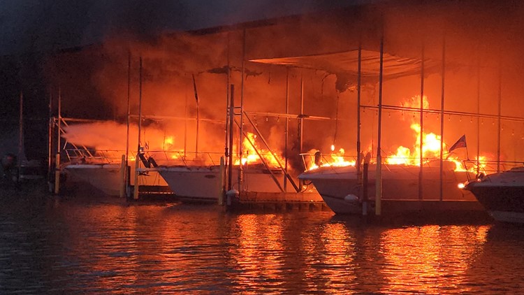 Fire Destroys Multiple Boats at Lake Ray Hubbard