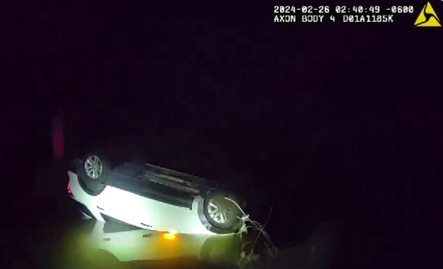 Denton Police Release Bodycam Video of Officers Rescuing Woman From Overturned Car in Creek