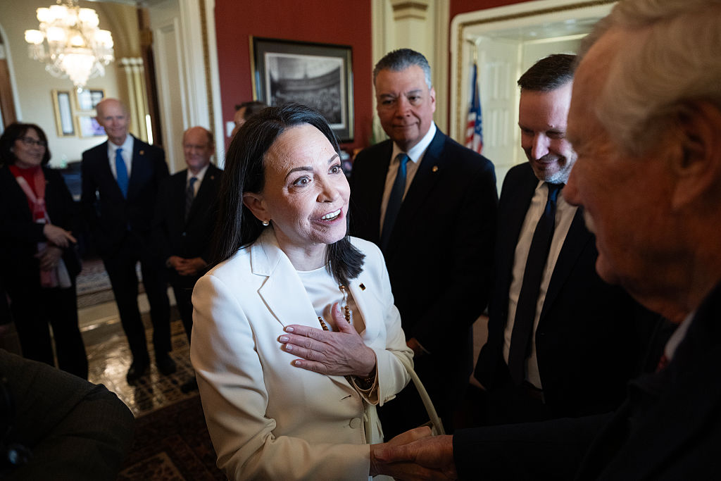 Venezuelan Opposition Leader is Confident About Return of Democracy but Says Little of Her Plans