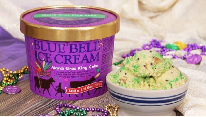 Blue Bell Brings Back Mardi Gras King Cake