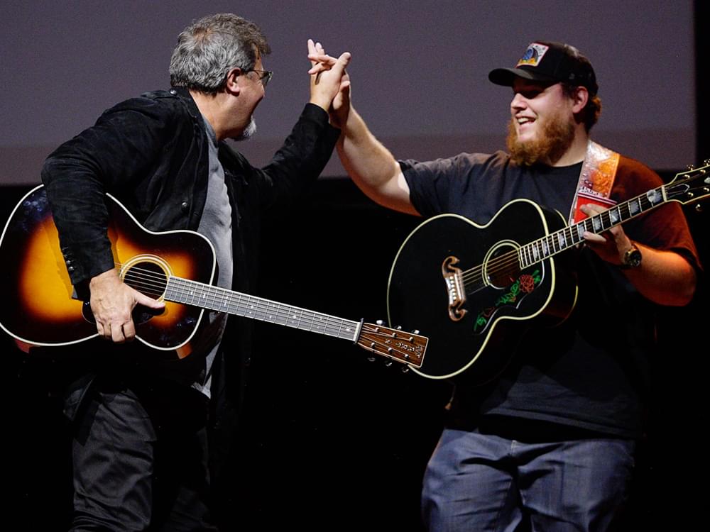 Watch Luke Combs Perform “When It Rains It Pours” at Hall of Fame Benefit as Vince Gill Improvises Lead Guitar