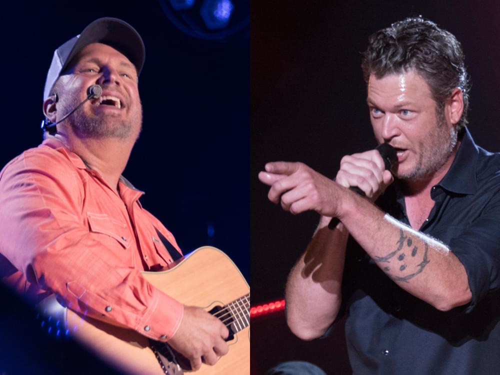 Watch Garth Brooks & Blake Shelton Team Up for New “Dive Bar” Video From Live Show
