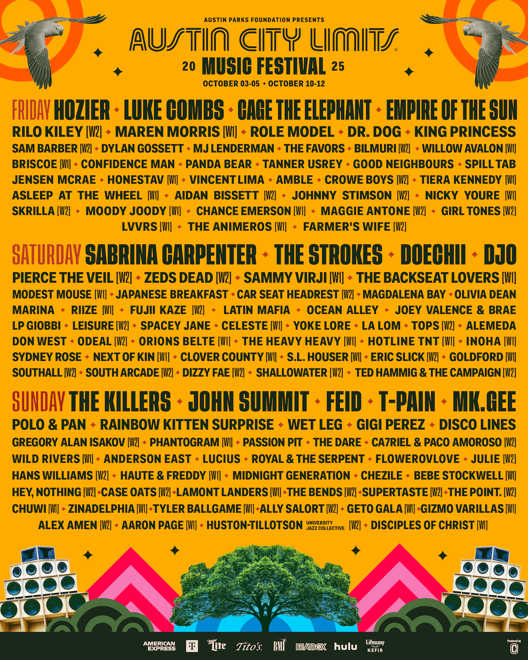 Austin City Limits Music Festival | Zilker Park | 10.10.25-10.12.25