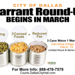 Warrant Round-Up: Donating Canned Foods Can Waive Warrant Fee