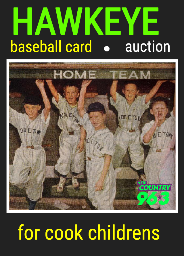 Hawkeye Auction’s his 17,000 Baseball Card Collection for Cook Children’s Hospital