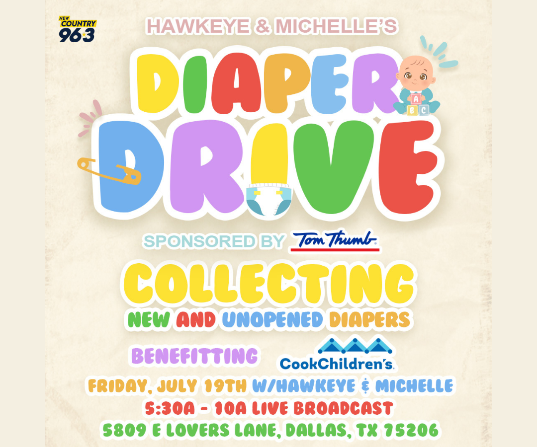 Hawkeye & Michelle’s Diaper Drive | Dallas Live Broadcast | 7.19.24