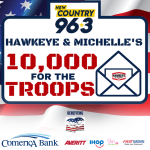 Hawkeye & Michelle’s 10,000 for the Troops