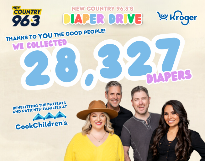Thank You Good People! 28,327 Diapers Collected for the tiniest Texans at Cook Children’s