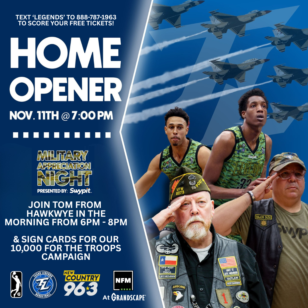 Texas Legends Basketball | Veterans Appreciation Day | 11.11.25