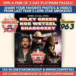 Win Platinum Passes to Lone Star Smokeout!