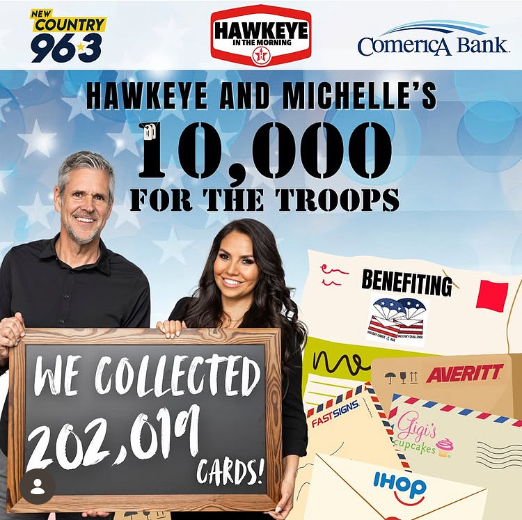 202,019 Cards Collected for Troops! Hawkeye and Michelle’s 10,000 for the Troops – 2025