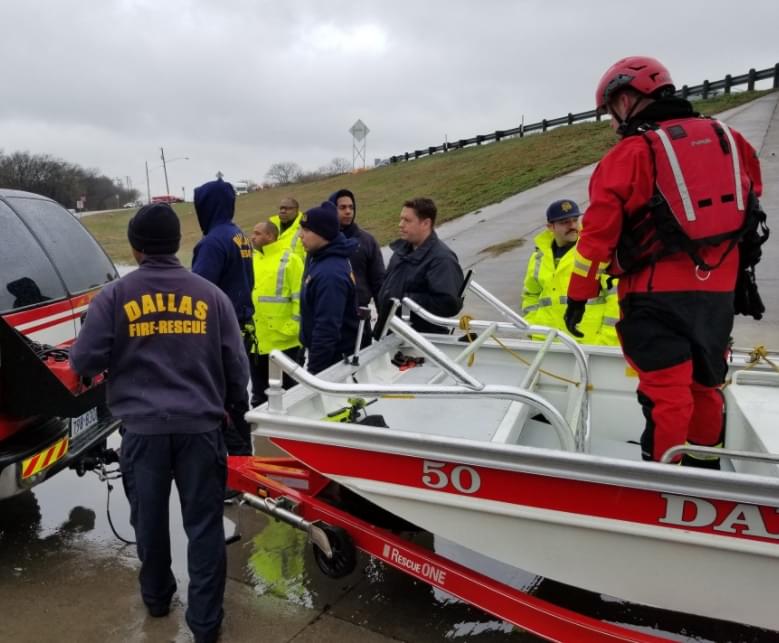 Search Suspended for Car and Driver Swept Away by Trinity River