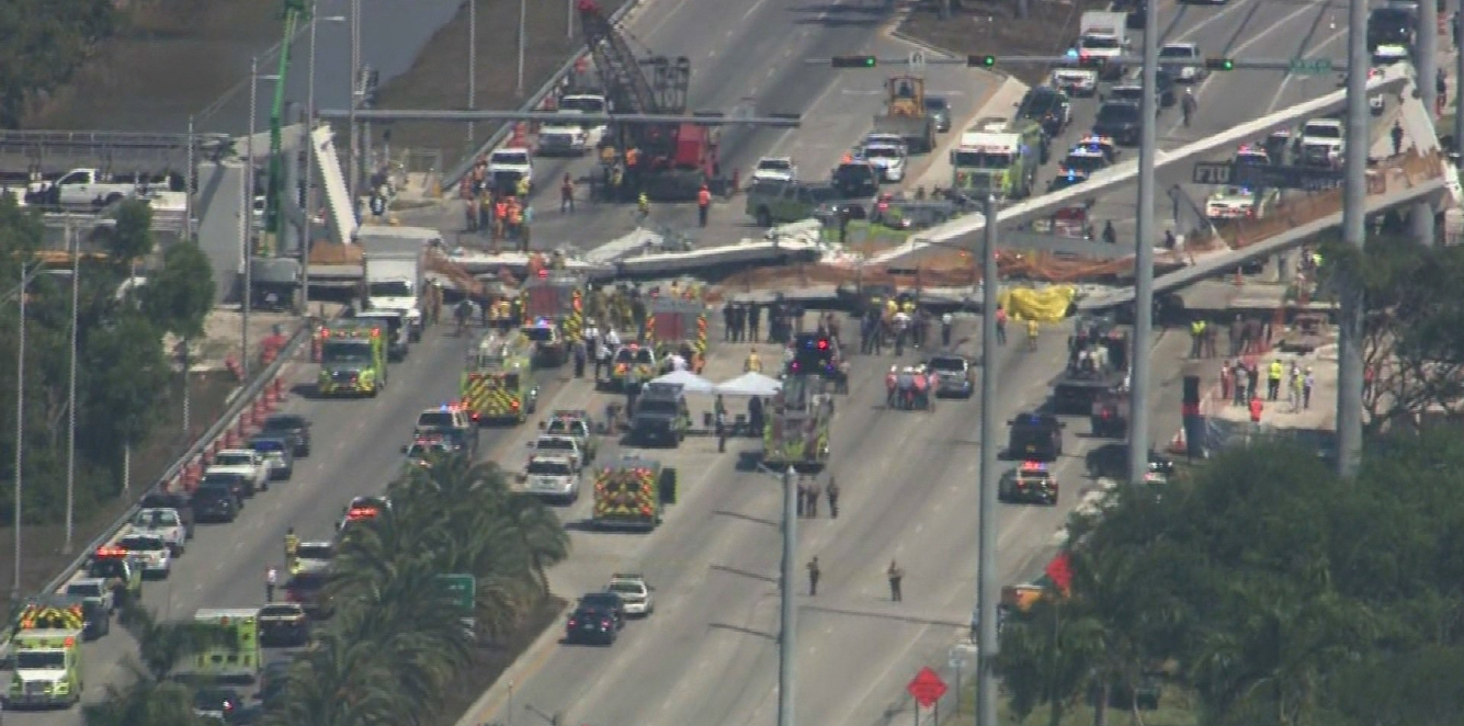Multiple People Killed in Pedestrian Bridge Collapse at University in Miami