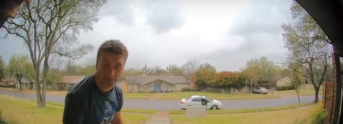 VIDEO: Doorbell Video Captures Alleged Package Thief In Action, Suspect Sought
