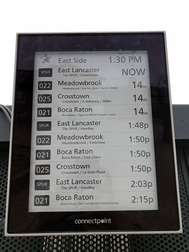 Trinity Metro Tarrant County Installs Digital Bus Stops, Making Travel Easier