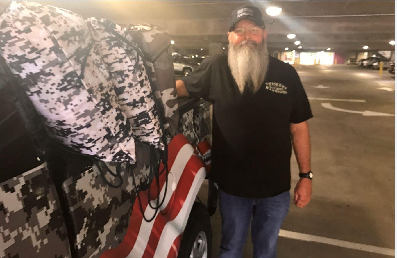 Long beards and Big hearts: Local Organization Delivers Stuffed Backpacks to Homeless Veterans