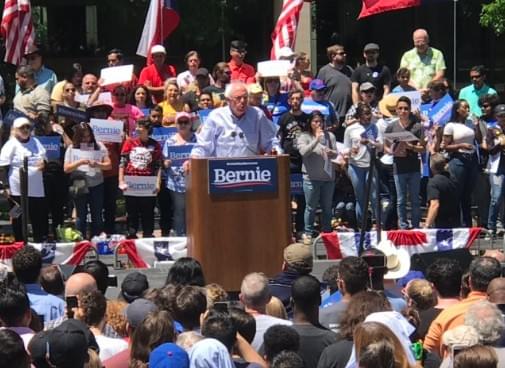 Bernie Sanders Holds Rally at Fort Worth’s Burnett Park