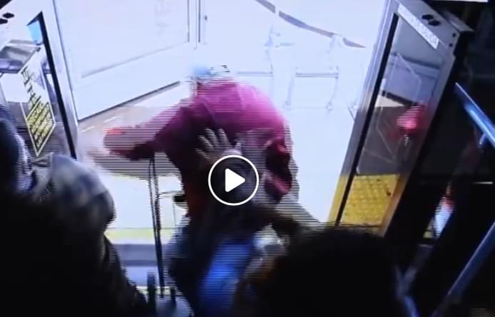 Horrendous Moment When an Elderly Man Was Shoved Off of a Las Vegas Bus