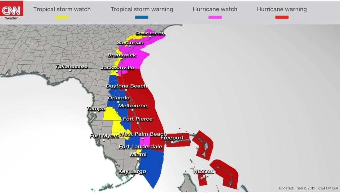 WBAP Morning News: Evacuations Underway as Dorian Nears Coast
