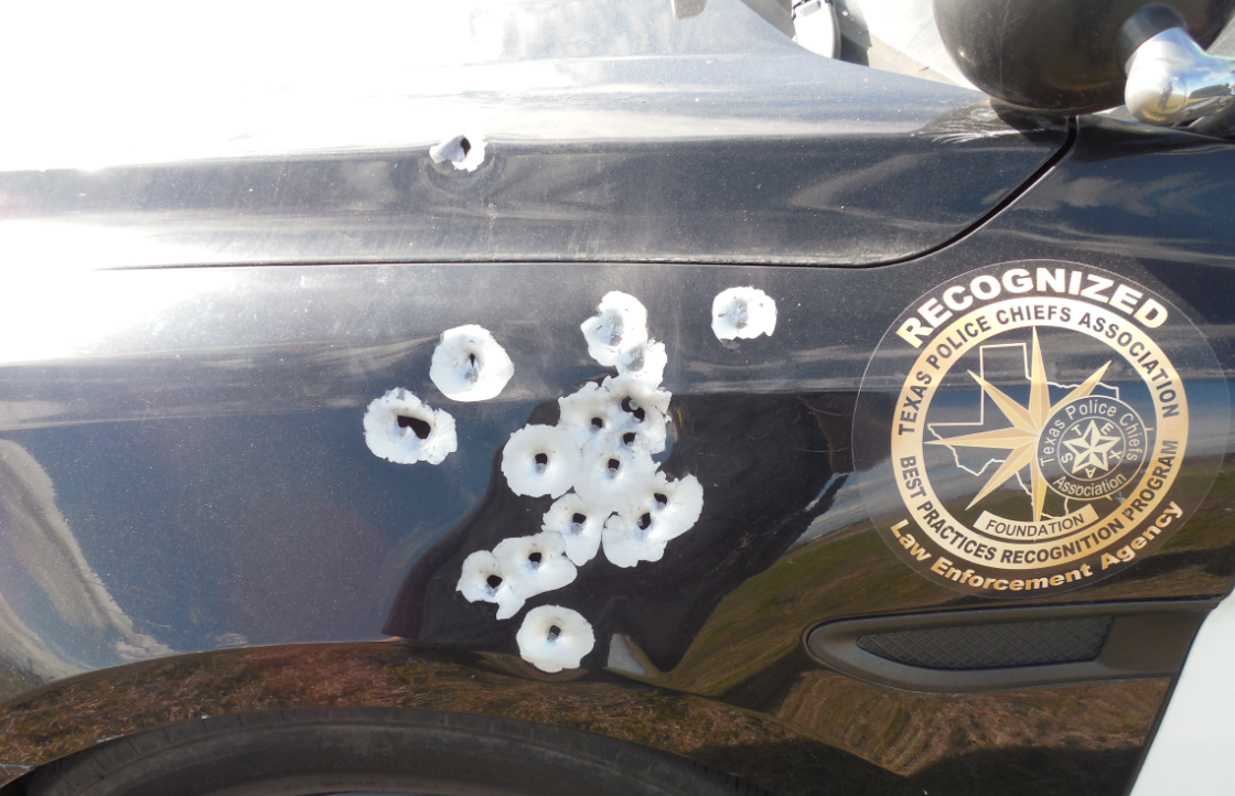 Fort Worth Police Patrol Cars Riddled with Bullets