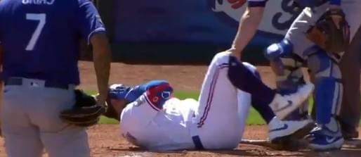 Texas Rangers Baseball Player, Willie Calhoun Injured During Sunday’s Game