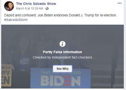 Chris Salcedo Show: Is Facebook Censoring Your Political Posts?