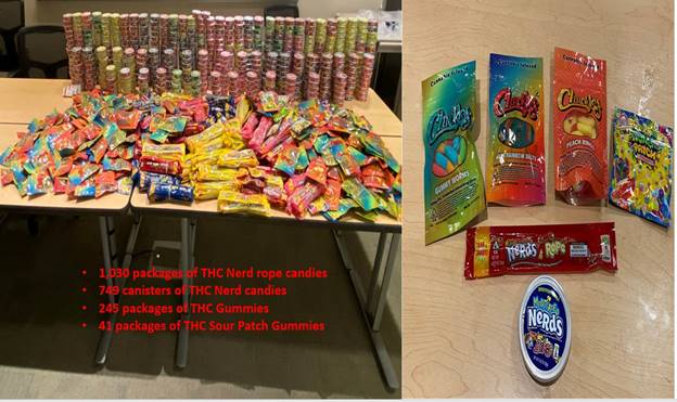 Mesquite Police Warn Parents of THC Edibles Bust – Children’s Style Packaging.