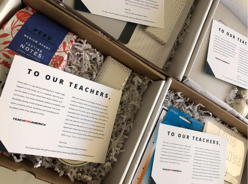 Teach For America DFW Celebrates 400 Teachers with Gift Boxes for Teach Appreciation Week