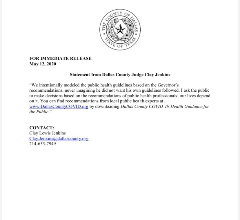 WBAP Morning News: Clay Jenkins Response and Pelosi Virus Opportunity