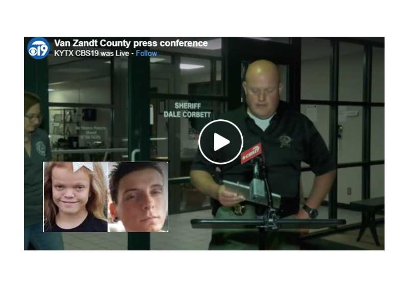 AMBER ALERT CANCELED:  Van Zandt County Teen Found Safe in Kentucky; Alleged Captor Arrested