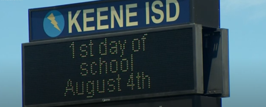 Keene ISD to Open for In-Person Classes Starting Tuesday