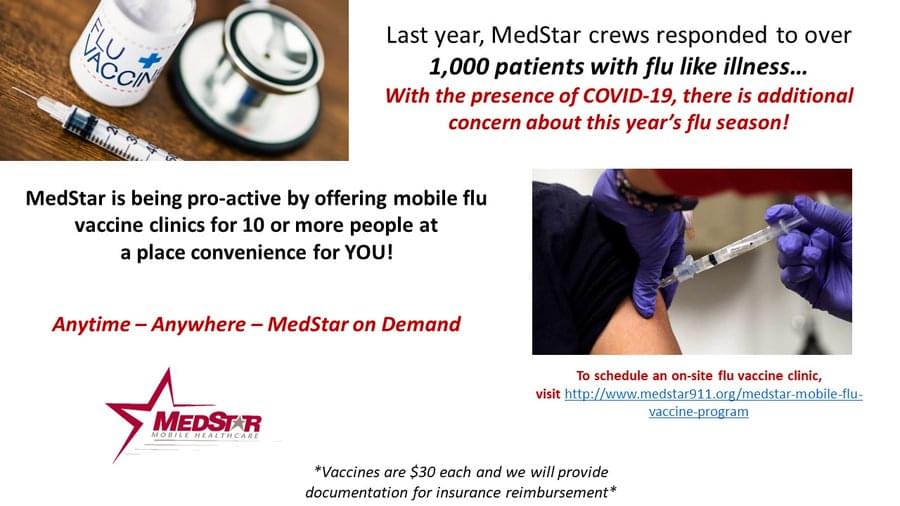 MedStar Offering Mobile Flu Vaccine Clinics