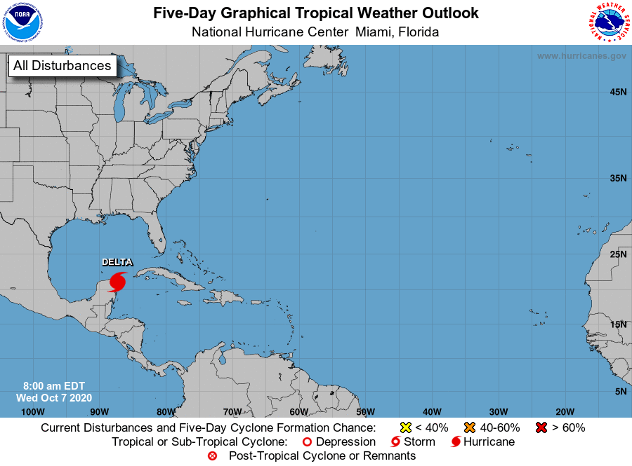 Hurricane Delta Makes Landfall In Mexico; Heading To Gulf Coast
